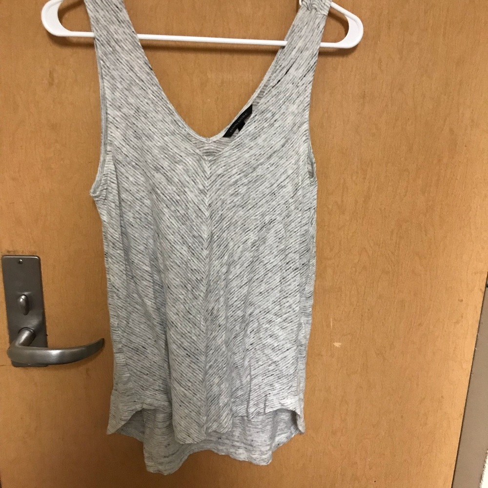 Grey and white Banana Republic tank